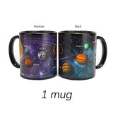 Creative Ceramic Mug Color Changing Mug Heat Revealing Coffee Cup Friends Gift Student Breakfast Cup Star Solar System Mug