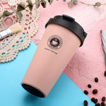 Omife 500ml Stainless Steel Cup Coffee Mug Travel Coffe Mugs Cafe Tea Cute Cups With Lid eco friendly Products For Gifts Office