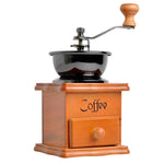 High-quality  Manual Coffee Bean Grinder Retro Wooden Manual Coffee Machine Hand Cranked Ceramic Coffee Bean Grinder