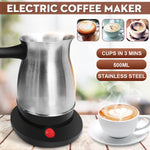 600W 220V Coffee Machine 304 Stainless Steel Turkey Coffee Maker Electrical Coffee Pot Coffee Kettle for home office