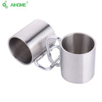 1 Piece 220ml Stainless Steel Camping Cup