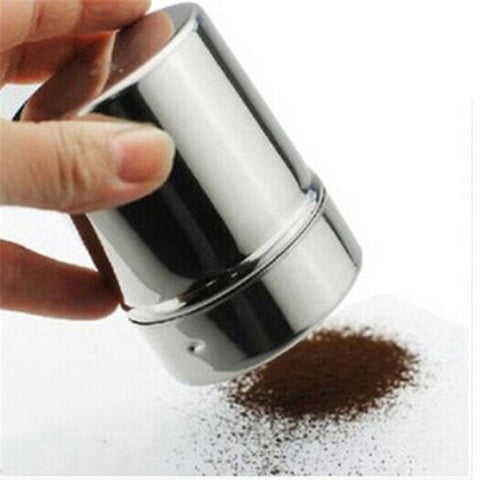 1pcs Stainless Steel Chocolate Shaker Cocoa Flour Icing Sugar Powder Coffee Sifter with Lid Coffee Sets Tools Accessories F0193